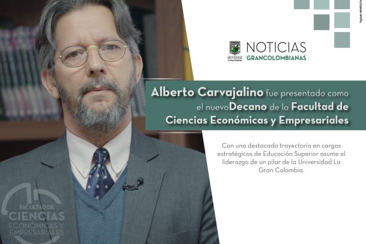 Alberto Carvajalino fue presentado como el nuevo Decano de la Facultad de Ciencias Económicas y Empresariales.