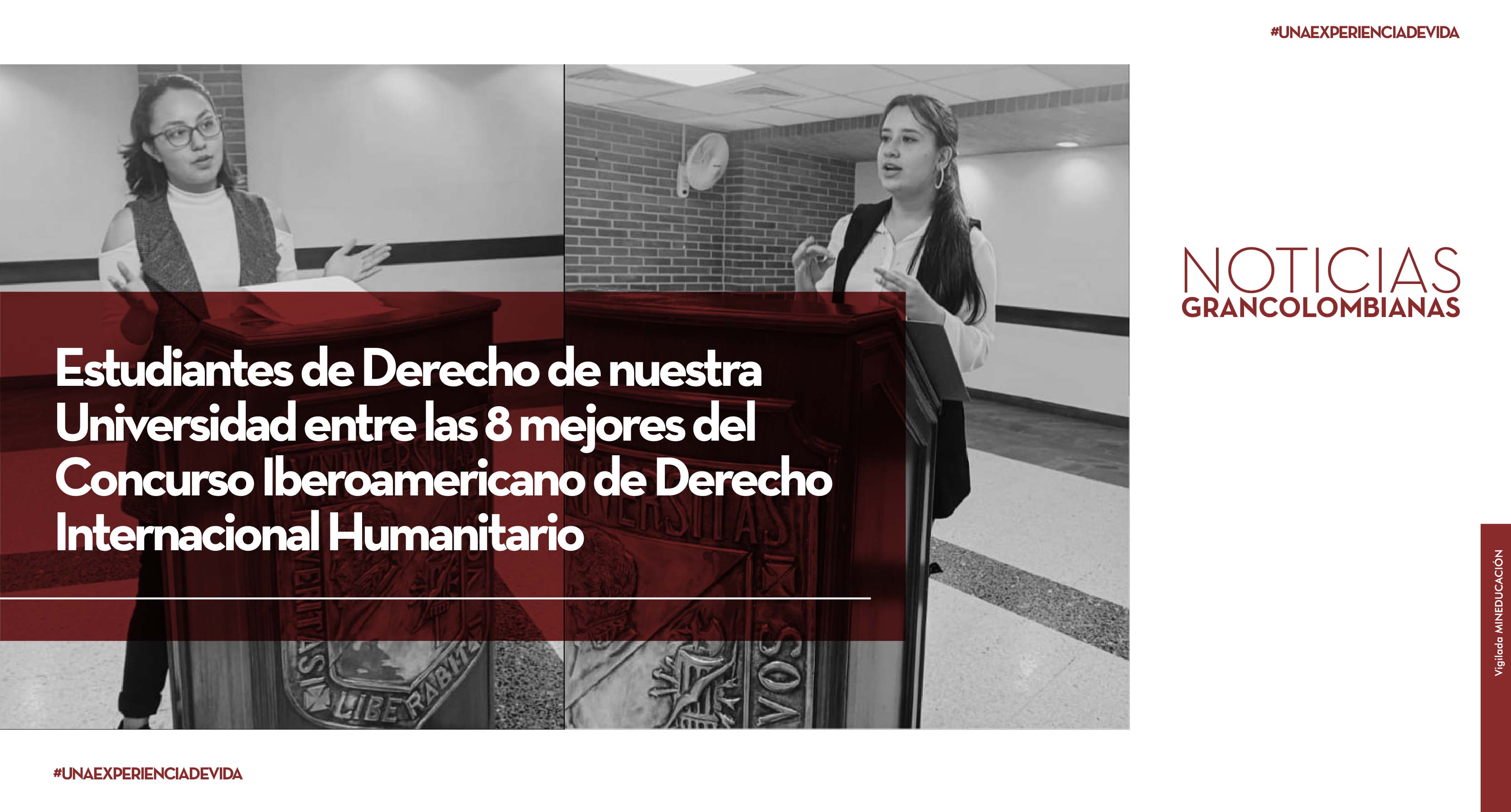 Estudiantes de Derecho de nuestra universidad entre los 8 mejores del Concurso  Iberoamericano de Derecho Internacional Humanitario