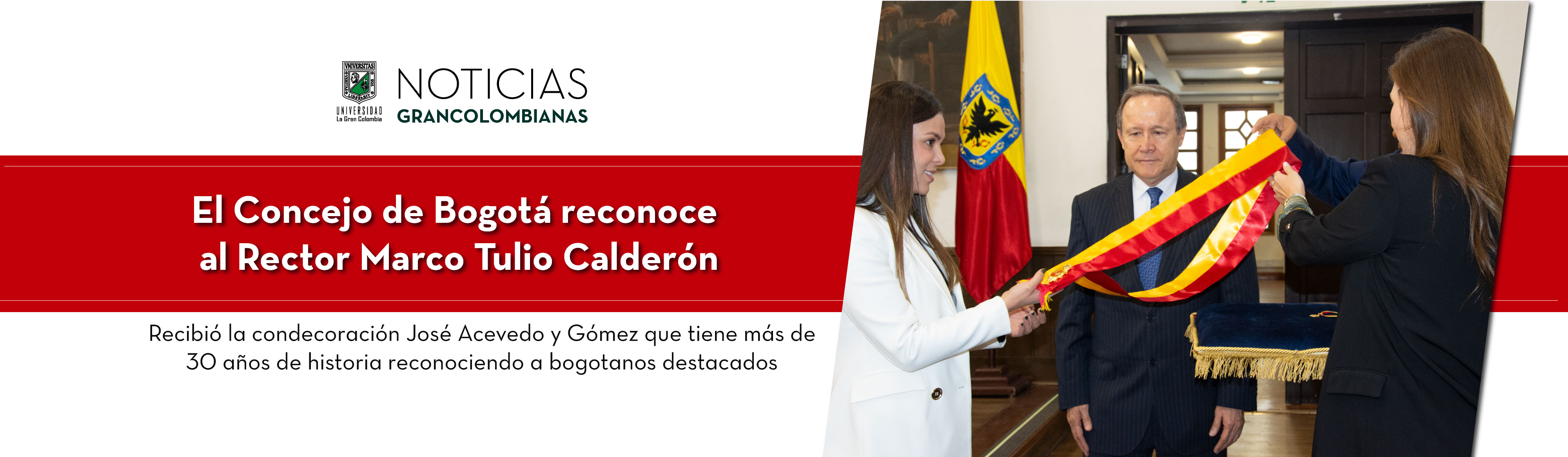 El Concejo de Bogotá reconoce al Rector Marco Tulio Calderón